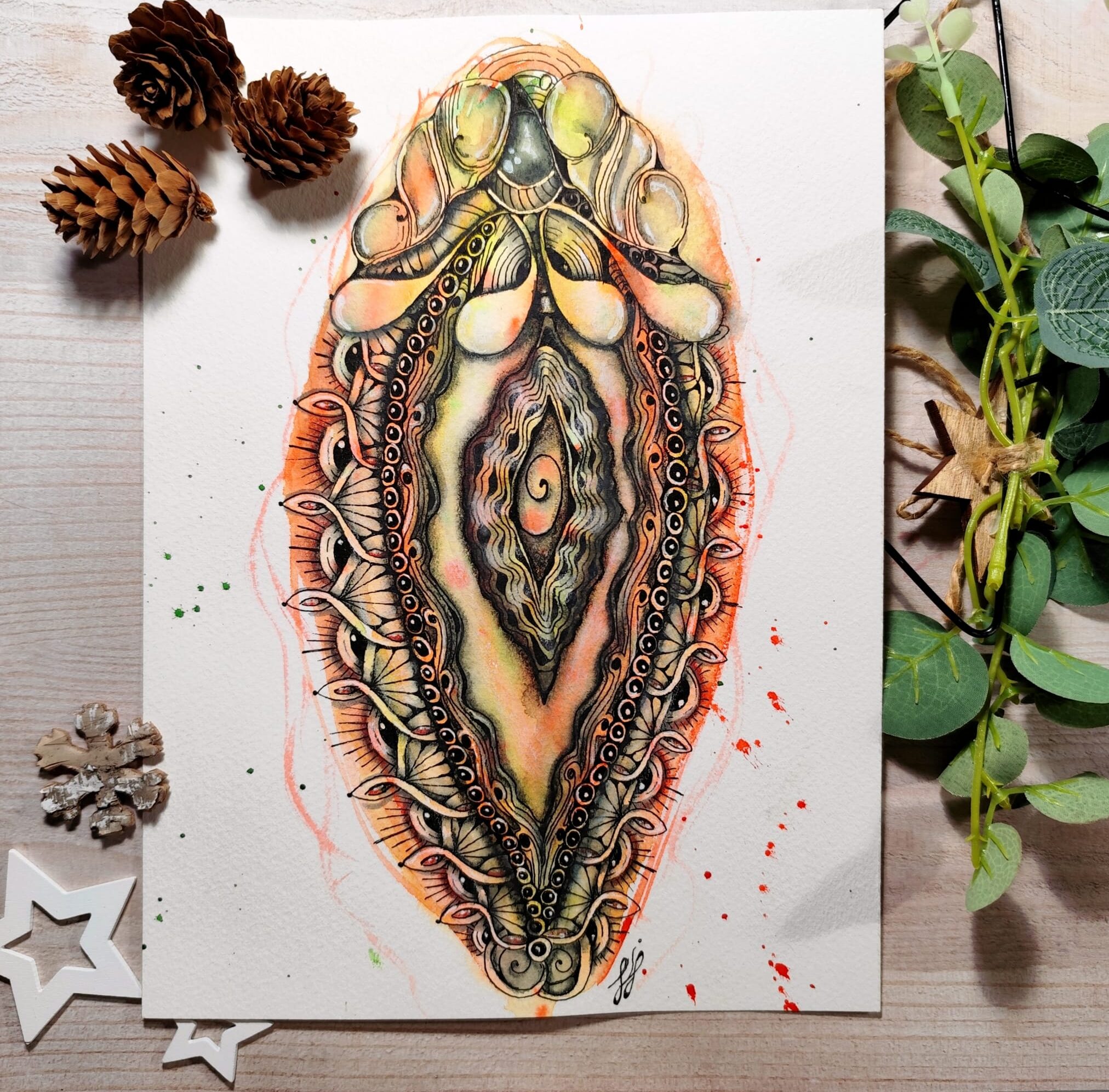 Sorirté, vulve, zentangle, militante, féminisme,